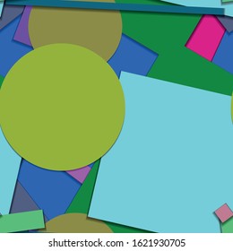 Flat material design - Creative vector trend seamless.