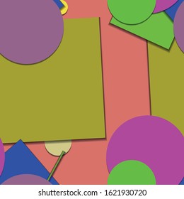 Flat material design - Creative vector trend seamless.