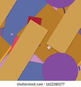 Flat material design - Creative vector trend seamless.