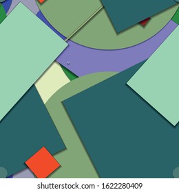 Flat material design - Creative vector trend seamless.