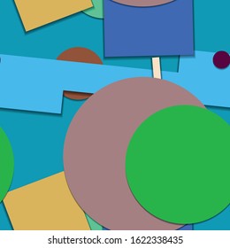 Flat material design - Creative vector trend seamless.