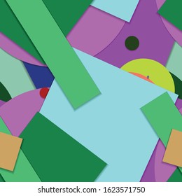 Flat material design - Creative vector trend seamless.