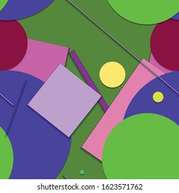 Flat material design - Creative vector trend seamless.