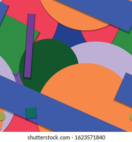 Flat material design - Creative vector trend seamless.