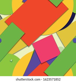 Flat material design - Creative vector trend seamless.
