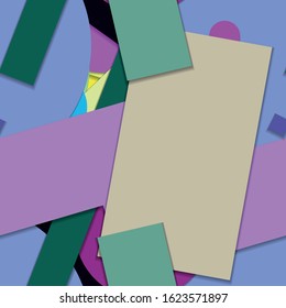 Flat material design - Creative vector trend seamless.