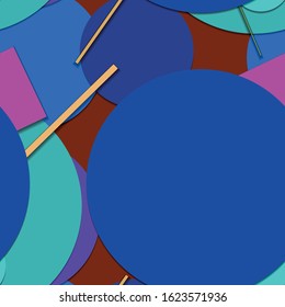 Flat material design - Creative vector trend seamless.