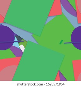 Flat material design - Creative vector trend seamless.