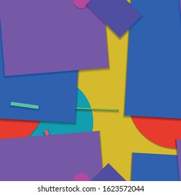 Flat material design - Creative vector trend seamless.