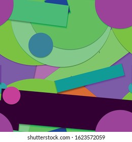Flat material design - Creative vector trend seamless.