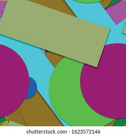 Flat material design - Creative vector trend seamless.