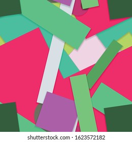 Flat material design - Creative vector trend seamless.