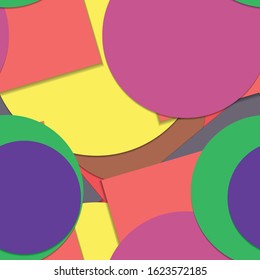 Flat material design - Creative vector trend seamless.