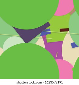 Flat material design - Creative vector trend seamless.