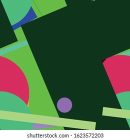 Flat material design - Creative vector trend seamless.