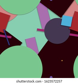 Flat material design - Creative vector trend seamless.