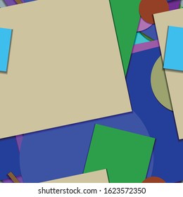 Flat material design - Creative vector trend seamless.