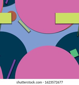 Flat material design - Creative vector trend seamless.