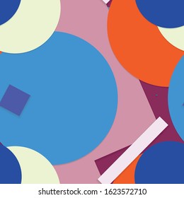 Flat material design - Creative vector trend seamless.