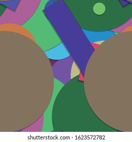 Flat material design - Creative vector trend seamless.