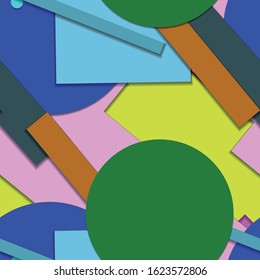Flat material design - Creative vector trend seamless.