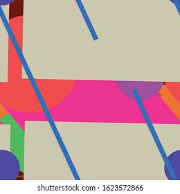 Flat material design - Creative vector trend seamless.
