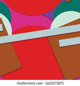 Flat material design - Creative vector trend seamless.