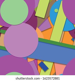 Flat material design - Creative vector trend seamless.