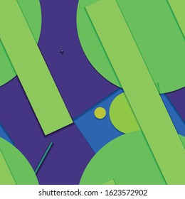 Flat material design - Creative vector trend seamless.