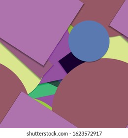 Flat material design - Creative vector trend seamless.