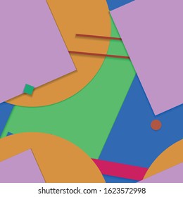Flat material design - Creative vector trend seamless.