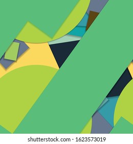 Flat material design - Creative vector trend seamless.