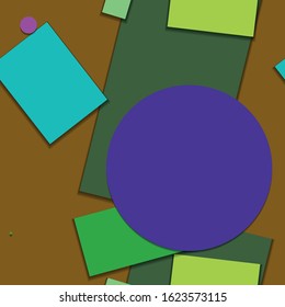 Flat material design - Creative vector trend seamless.