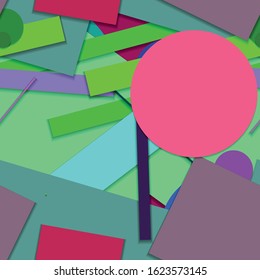 Flat material design - Creative vector trend seamless.