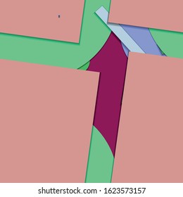 Flat material design - Creative vector trend seamless.