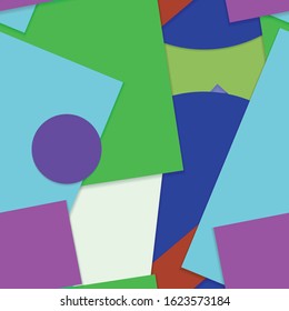 Flat material design - Creative vector trend seamless.