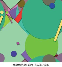 Flat material design - Creative vector trend seamless.
