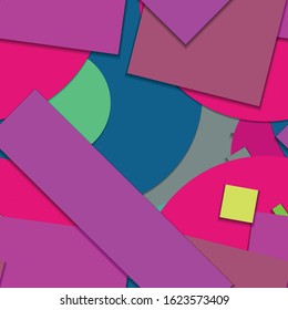 Flat material design - Creative vector trend seamless.