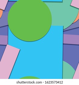 Flat material design - Creative vector trend seamless.
