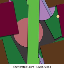 Flat material design - Creative vector trend seamless.