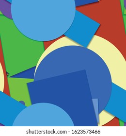 Flat material design - Creative vector trend seamless.