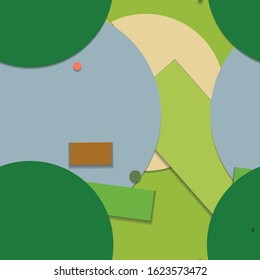 Flat material design - Creative vector trend seamless.