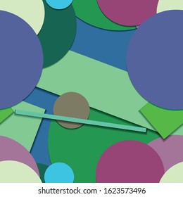 Flat material design - Creative vector trend seamless.