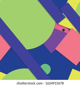 Flat material design - Creative vector trend seamless.