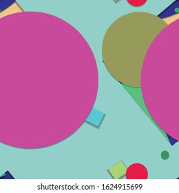 Flat material design - Creative vector trend seamless.