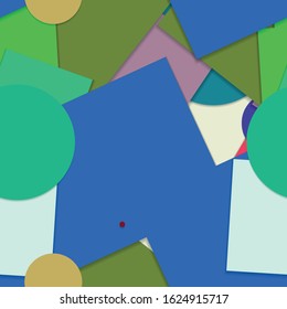 Flat material design - Creative vector trend seamless.