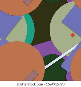 Flat material design - Creative vector trend seamless.