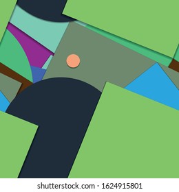 Flat material design - Creative vector trend seamless.