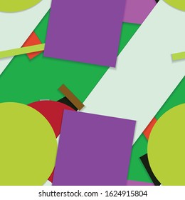 Flat material design - Creative vector trend seamless.