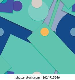 Flat material design - Creative vector trend seamless.
